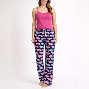 Little Blue House Shenandoah Sleep PJ Pants, Pink & Blue Bears- size M